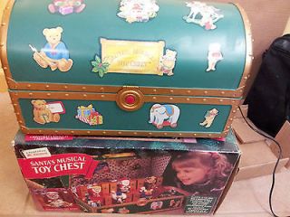 Vintage, Mr. Christmas SANTA MUSICAL TOY CHEST Collectibles 1994
