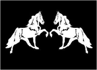Tennessee Walker Horses Set of Two car window trailer decal sticker 