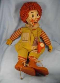 Vintage Large Ronald McDonald Doll Toy McDonalds Used To Talk ? Worn 