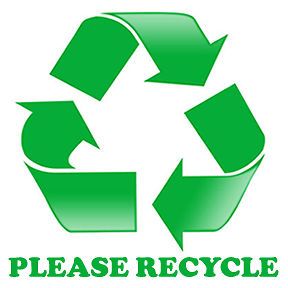 please recycle sticker for trash bins cans go green time