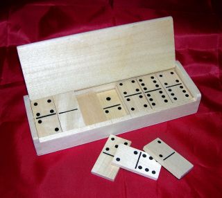 Wooden Dominoes Historical Game   Colonial/Kids/​Games *NEW