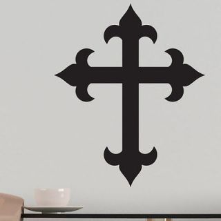   Style Cross 1 Wall Sticker Art Decal   22 Colours   Shabby Chic Lounge