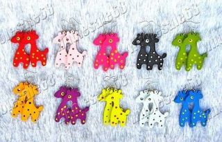   lots 24pairs Animal wood fashion silver P womens earrings gift