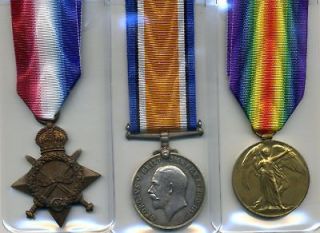 ww1 1914 15 star trio medals 15th hussars casualty from