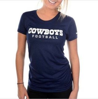 Dallas Cowboys Nike Navy Legend Wordmark Womens T Shirt Ladies Tee