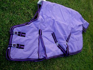 640D Turnout Waterproof Horse WINTER BLANKET HEAVY WEIGHT Lilac 74 