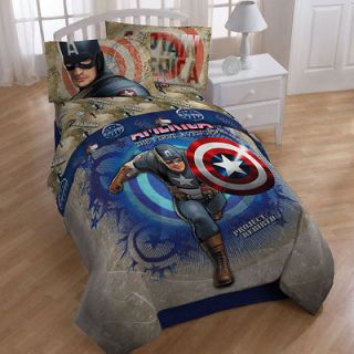 Captain America Twin size Bed in a Bag with Sheet Set   Twin