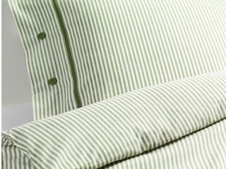   Green Classic Ticking Stripe Cottage Duvet Quilt Cover TWIN Nyponros