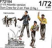 cmk 1 72 u boat crew for 2cm flak 3