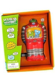 Uglydoll Tin Wind Up Ox and Wedgehead Uglybot Tin litho Robot New