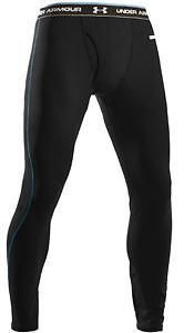 New Under Armour Mens ColdGear Base 2.0 Fitted Thermal Leggings Black 