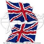 british union jack waving flag uk 3 75mm stickers x2