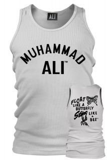 OFFICIAL MUHAMMAD ALI FLOAT LIKE A BUTTERFLY VEST GYM BOXING TSHIRT 