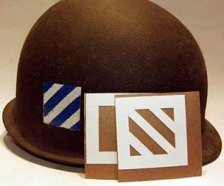 M1 Helmet Decal Stencil Template 3d Infantry Division WW2 WWII Marine 