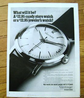 1967 vantage watch watches ad  4 00  newly listed 