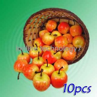 10 pcs fake Red Mini Apples Plastic artificial fruit House Party 