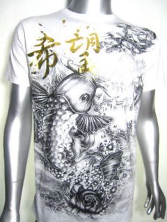   of Affliction Art Venum of Yakuza MMA Tattoo Mens Shorts/s T Shirt .XL