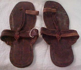 traditional hippie, boho, indian buffalo leather sandals ladies size 