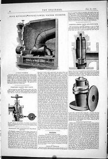 Engineering 1887 Horse Power Victor Turbine Pasquier Safety Stop Valve 