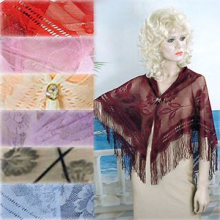 lace shawl with fringe trim more options color one day shipping 