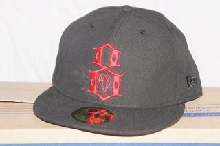New Era Rebel Eight 8 r8 rebel8 hat cap 7 3/8 stitched logo under brim 