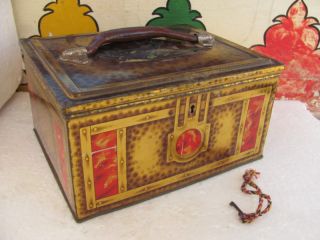 ADV EHS Vintage Blue Bird Toffee Tin Box With Lock System