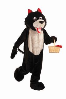 deluxe plush wolf adult mascot costume standard size new one