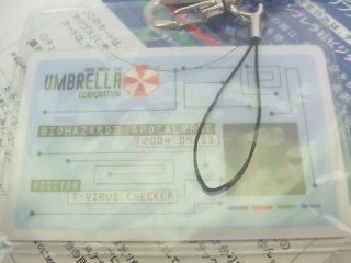   Evil biohazard Umbrella Visitor T Virus Checker ID Card Cosplay