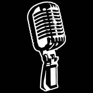 vintage microphone die cut decal 419 singer vocal mic time