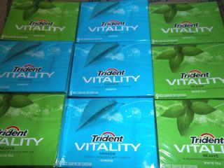 132 Packs Trident Vitality AWAKEN & REJUVE Sugarfree Gum   WHOLESALE 
