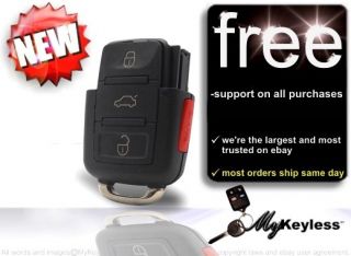NEW VOLKSWAGEN REPLACEMENT KEYLESS ENTRY REMOTE COMBO FLIP KEY SHELL 4 