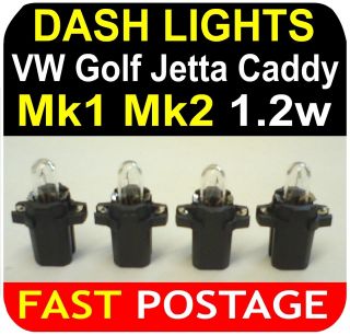 vw golf jetta caddy mk1 mk2 dash lights bulbs bulb