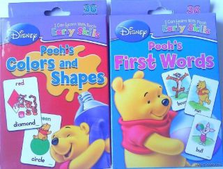 Disney Winnie the Pooh Kids Learning Game Flash Cards 2 Pack NEW