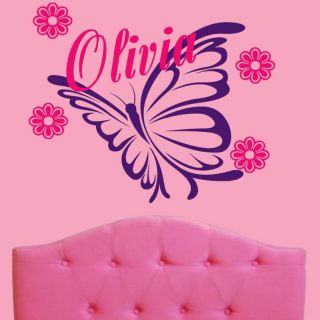 big personalized butterfly name wall decal sticker 