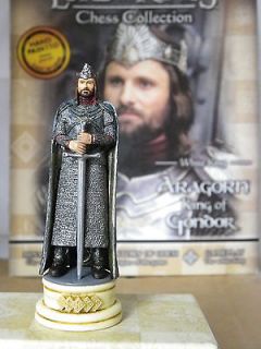   ARAGORN LORD OF THE RINGS CHESS COLLECTION BOXED+ MAG, CHESS SET 1