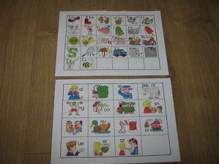 laminted jolly phonics alphabet blend cards x 5 eyfs ks1