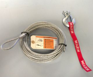 Warn 71212 Wire Rope 7/32 in x 43 ft for 3700DC or Other Winch (HOOKS 