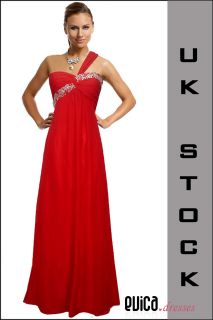 one shoulder red bridesmaid evening prom ball cruise graduation dress