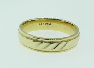 14k carved vintage men s wedding band size 12 5