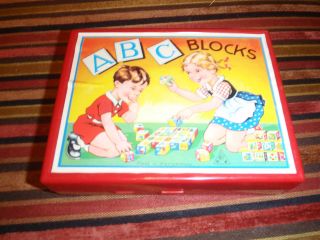 Vintage Toy Made in West Germany ABC Blocks Complete Set Great 
