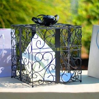 Wedding Reception Gift Card Box Holder in Silver, Black, or White 