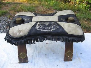  Antique Wooden Camel Saddle Stool Bench Seat Chair Decor WESTERN