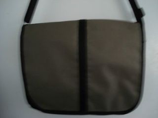messenger scho ol bag khaki black shoulder strap with pad