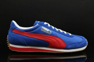 PUMA MENS WHIRLWIND TRAINERS SHOES NEW SNORKEL BLUE RIBBON RED GUM 