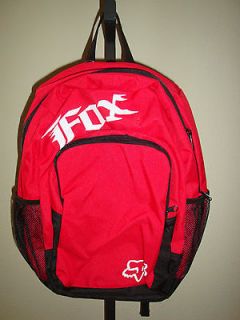 NEW NWT FOX RACING CO. BOYS/MENS AMPLIFIED RED/BLACK/WHIT​E BACKPACK