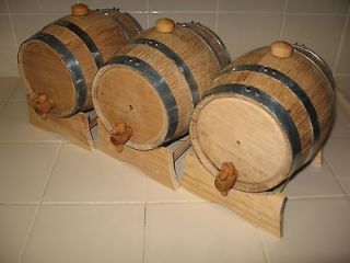 oak barrels three 3 liter for whiskey or spirits time