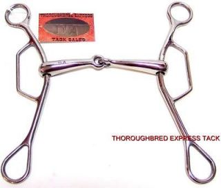 Mouth Stainless Steel Long Shank Gag Bit Horse Tack Equine
