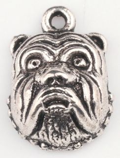 Lots 50pcs Tibetan Silver Tibetan Mastiff dog head Charm Pendants 18 