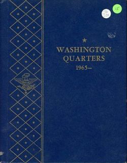 Whitman Coin Album   Washington Quarters 1965 1968  USED JG234