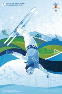 CANADA SKI 2010 Vancouver WINTER OLYMPICS Poster FREESTYLE SKIING